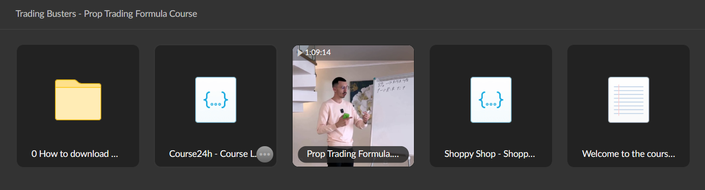 Trading Busters - Prop Trading Formula Course