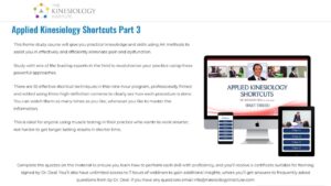 Dr. Sheldon Deal – Applied Kinesiology Shortcuts Part 3